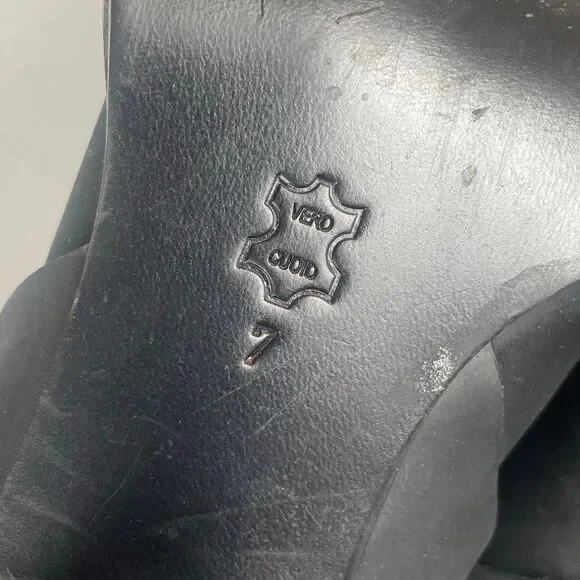 MICHAEL Michael Kors Heeled Moto Boot Black Leather 7 - Picture 11 of 13